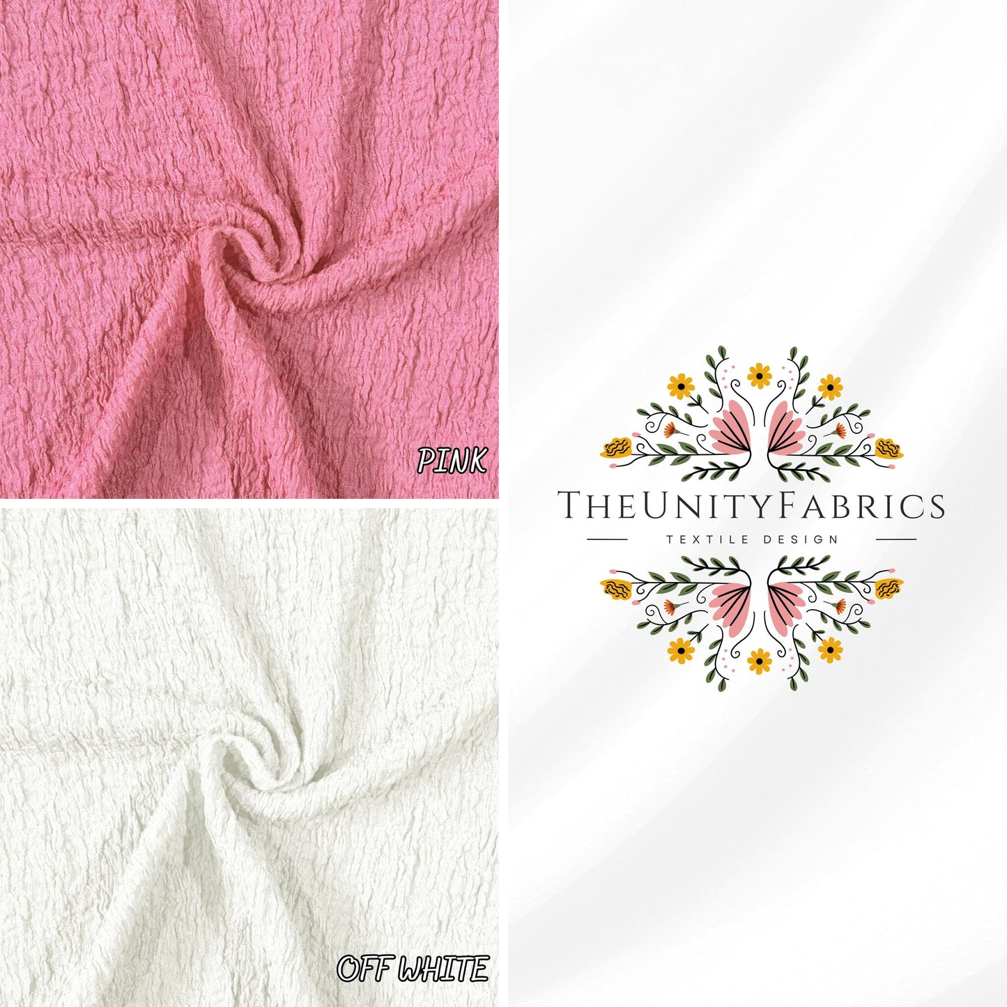 Wrinkled Textured fabric. Print Solid Color thin summer clothing fabric. cute dress.multi crepe. jaqard woven / QD-23072501