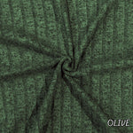 Soft Brush Rib Knit Fabric for Clothing - 8x4 Texture - Perfect for Sweaters and Cardigans / 8x4 T.R Brib