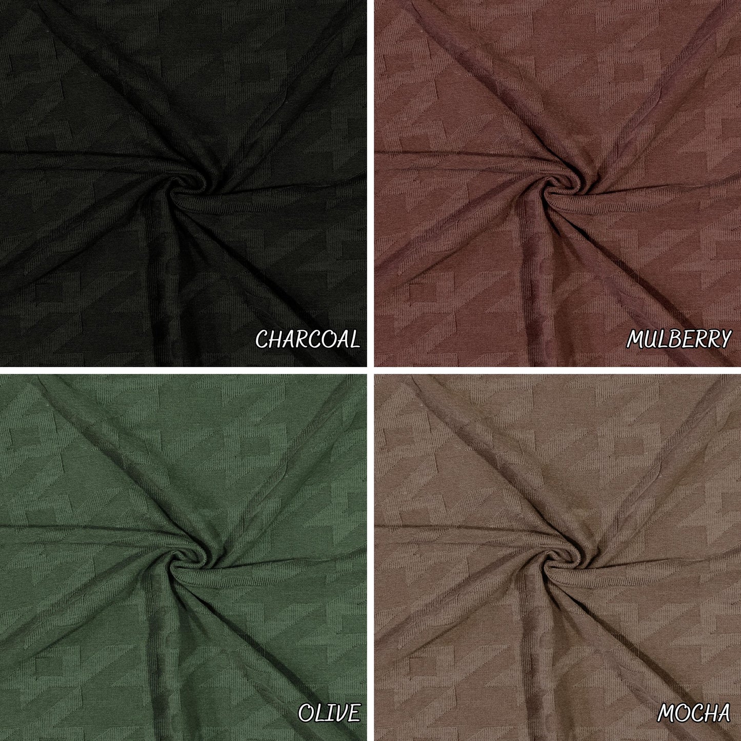 Mono Rib  fabric. Solid Color Pattern Textured Fabric. 60" width. Fabric By The Yard.