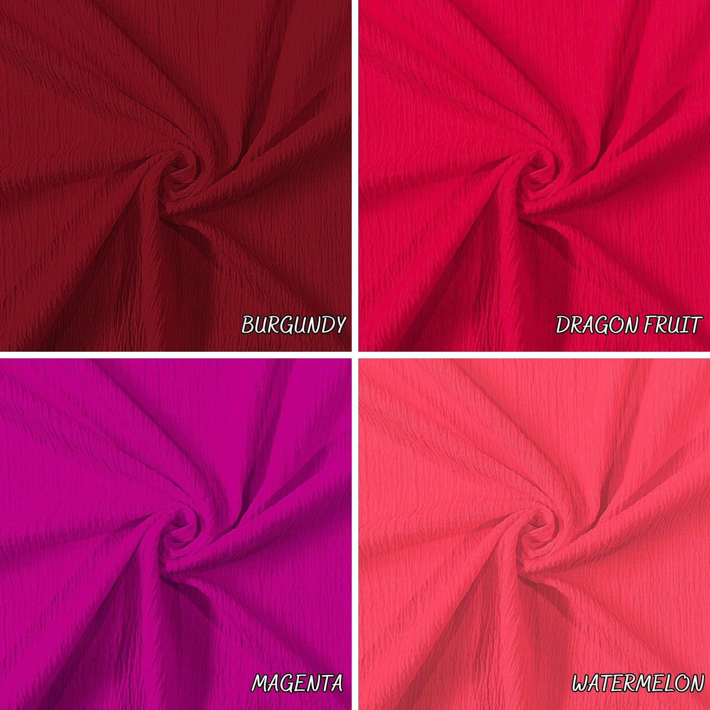 multicolor crepe, solid summer spring dress top, pants fabric. thin fabric. Juno pd