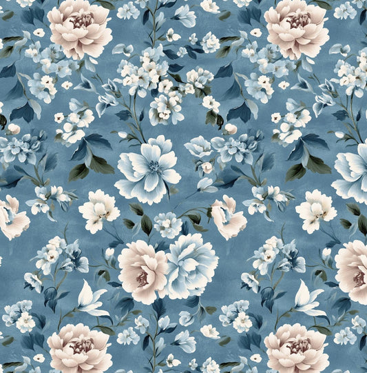 satain printed  floral elegant aesthetic fabric by yard. good for pajama fabric.