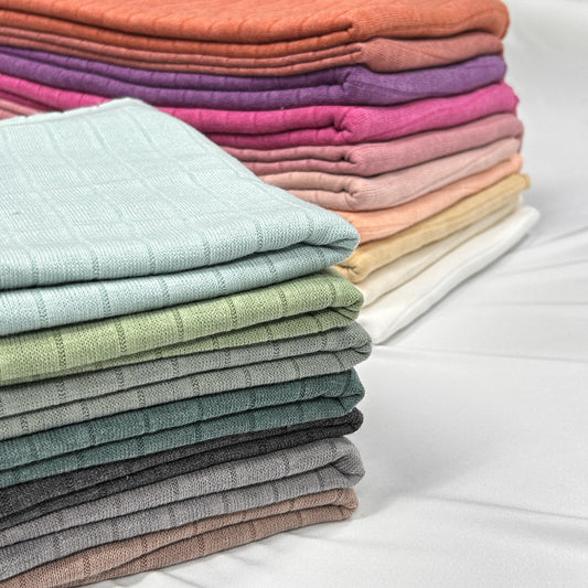 Band Rib fabric. Solids variety, fabric by yard, sweatshirts, tops , children's wear. multi color