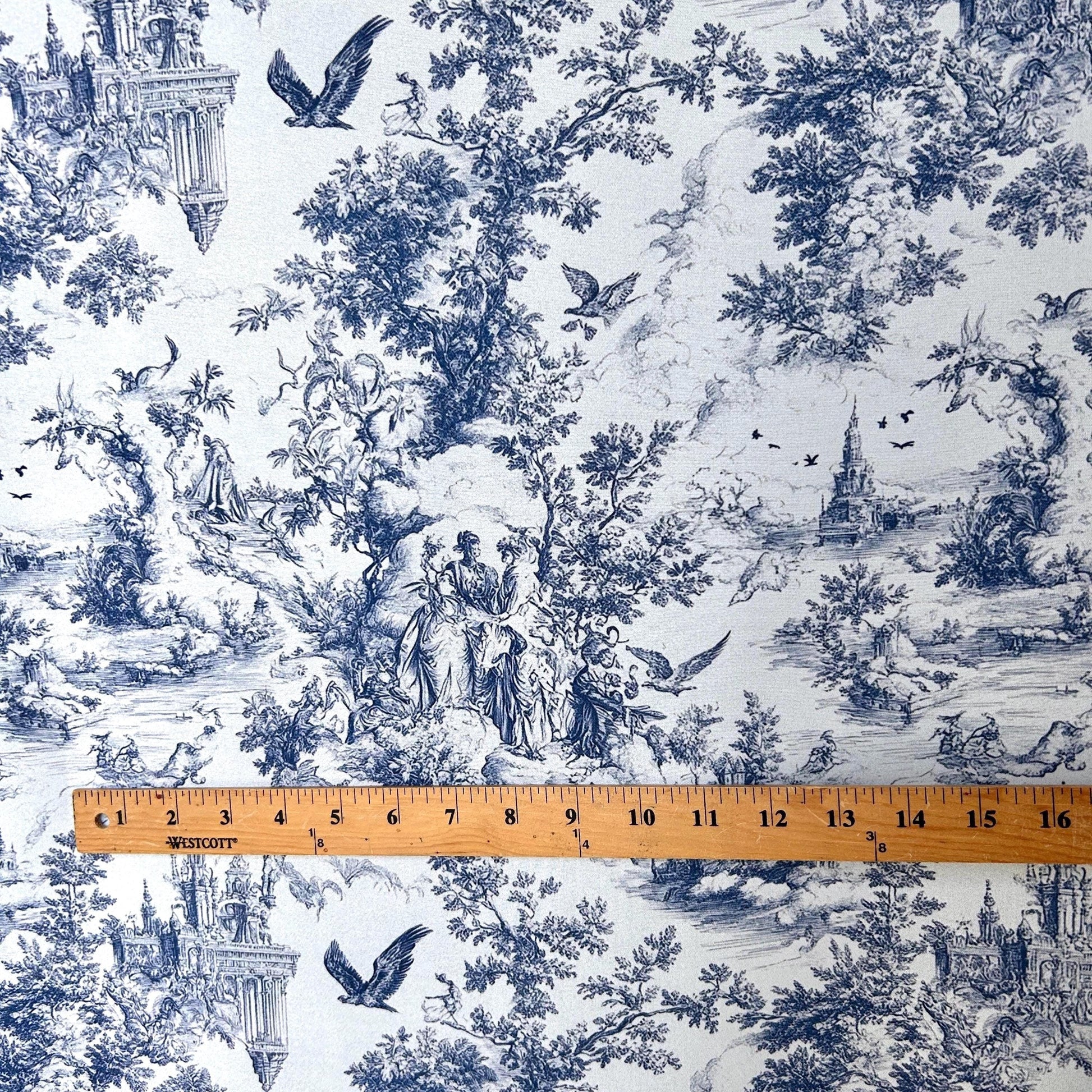 pink toile fabric. Vintage Classic fabric of an English country garden on a white background.
