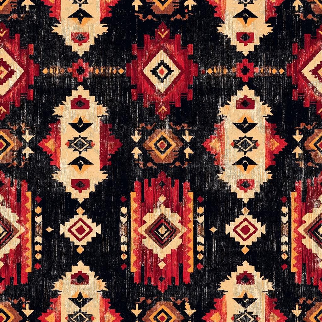 Aztec fabric. Tribal Southwestern Print. fabric by yard