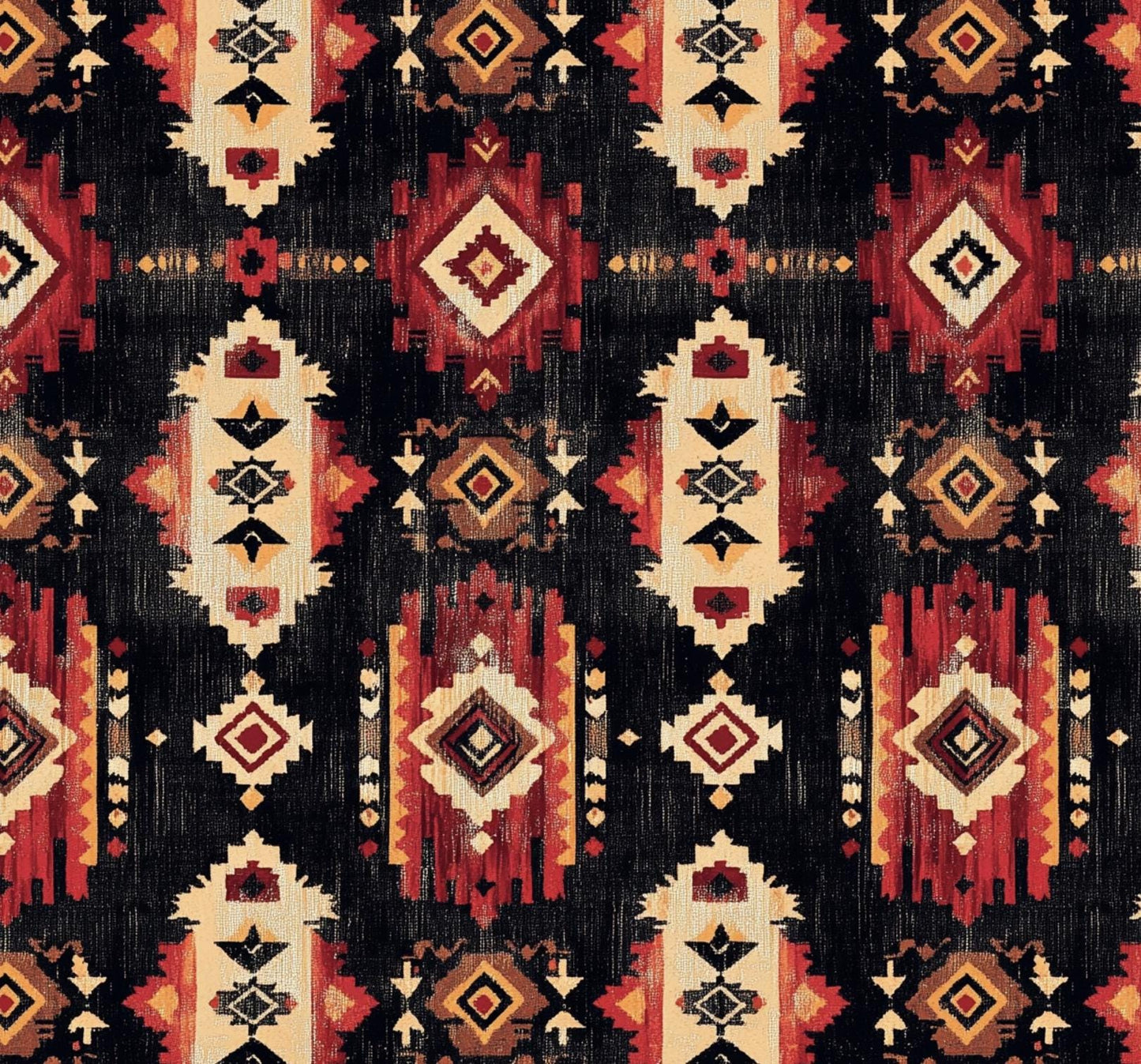 Aztec Tribal Southwestern Printed on cashmere. fabric by yard
