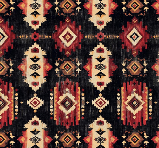 Aztec Tribal Southwestern Printed on cashmere. fabric by yard