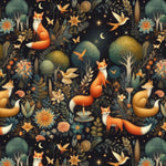 Woodland Fabric, Fox Fabric, Woodland , Wild forest Animal fabris, Fabric By The Half Yard