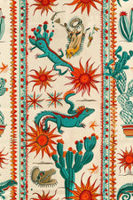 mexico pattern. Southwestern Fabric – Vibrant Desert Print for Home Decor, Reptile Sun Pattern by the Yard