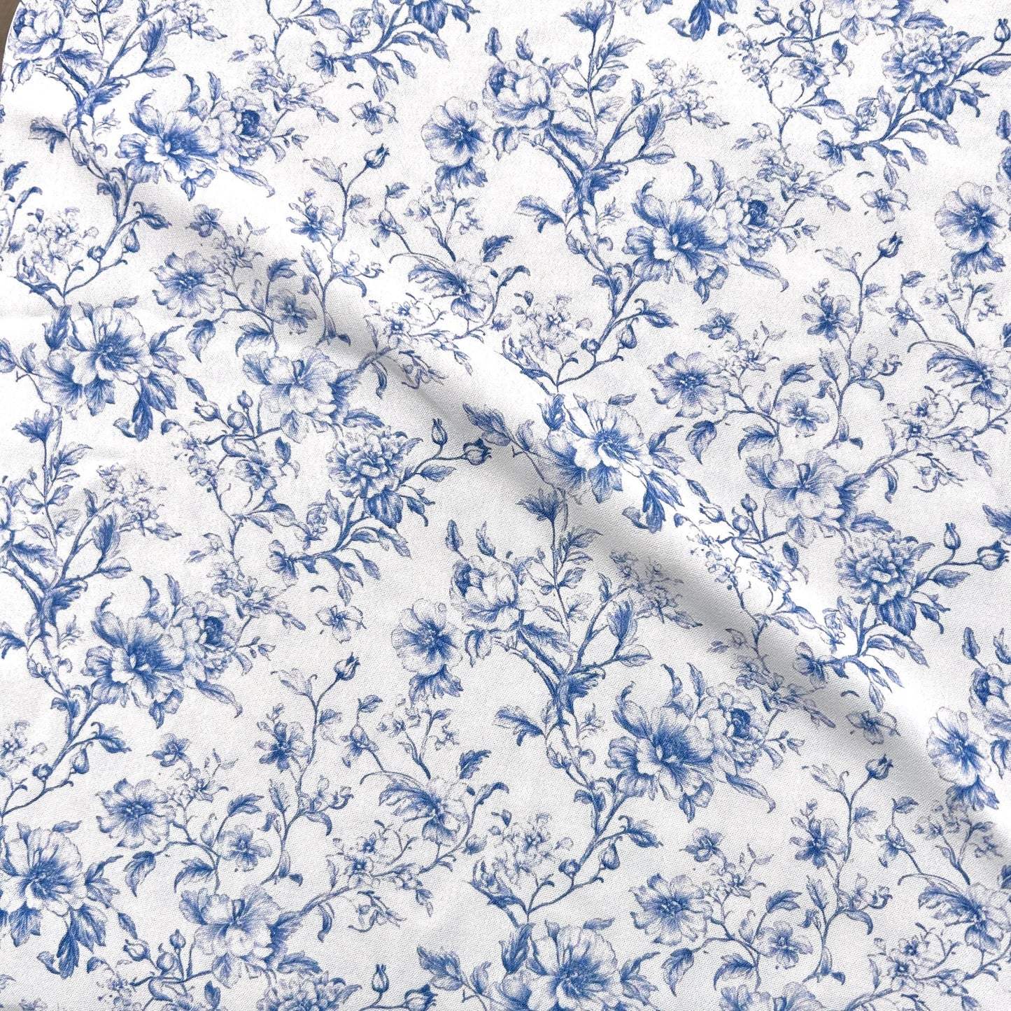 Blue toile Fabric fabric by the yard. 60”with french style toile fabric for homedeco, tablecloth, curtain.