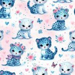 baby leopard fabric. Baby animal  Fabric by the Yard