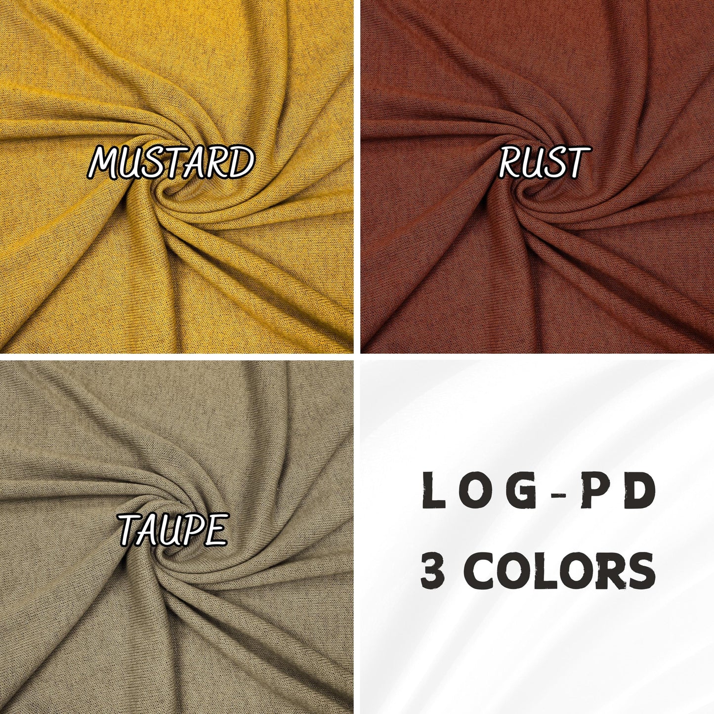 Log-PD Solid Color. light and soft Hacci. for cardigan, top, warm knit. yellow tone. fall fabric.