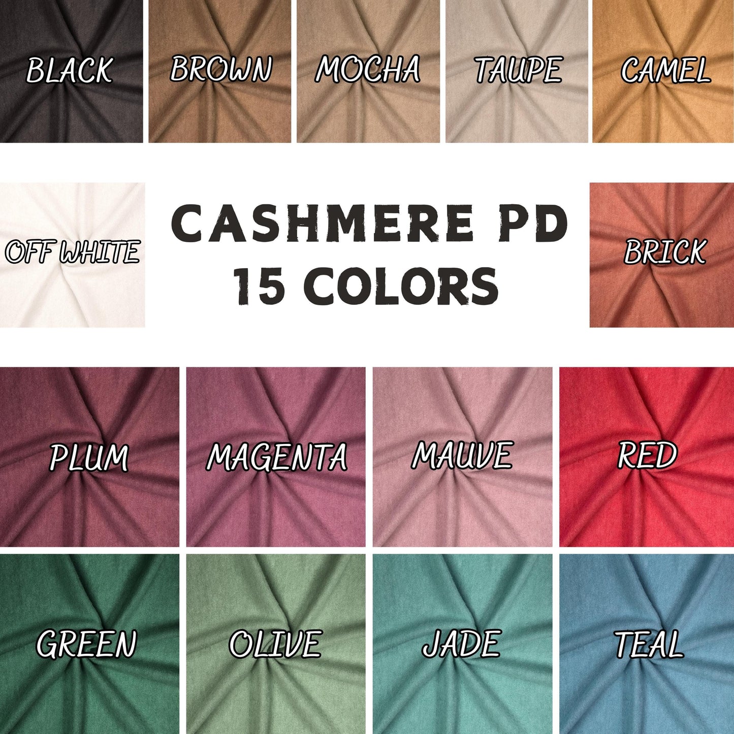 Cashmere PD & Blend Fabric by Yard for Autumn/Winter Sweater Knits - Soft and  Versatile