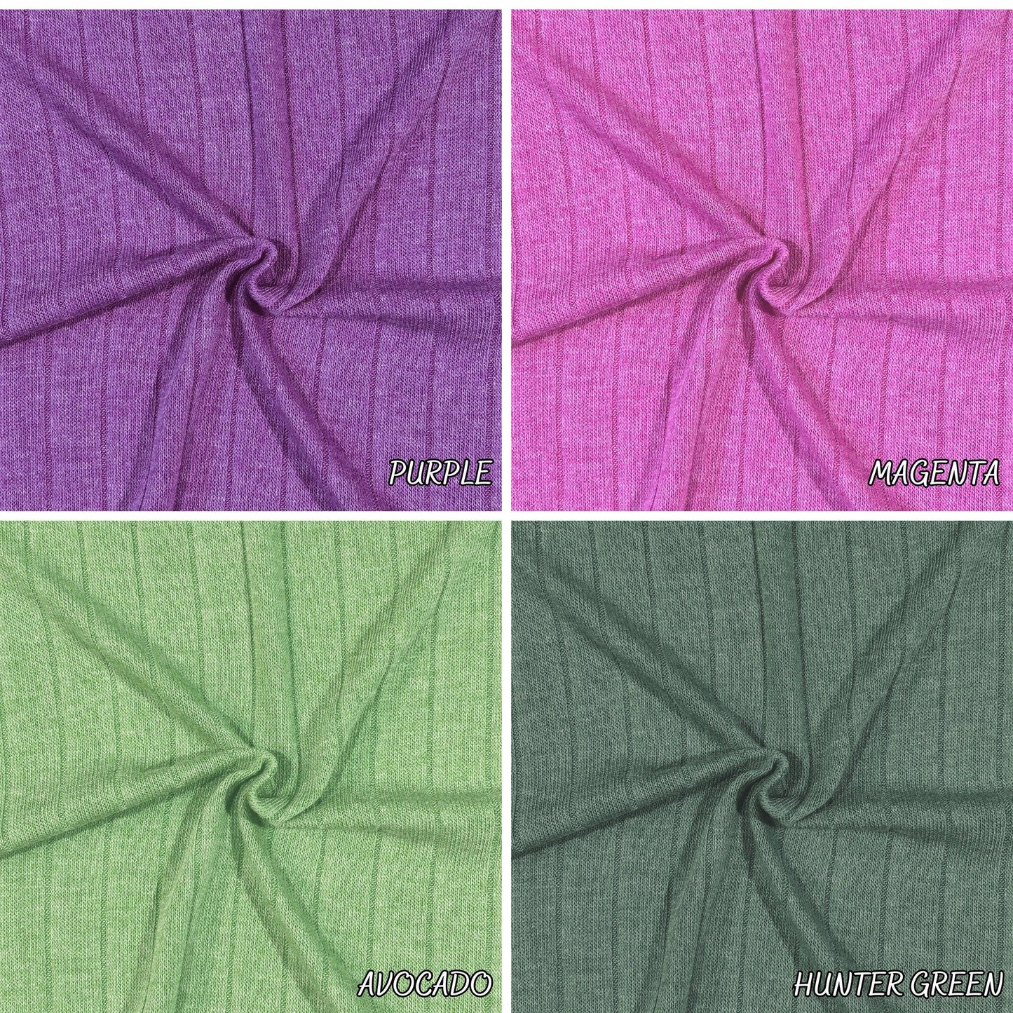 Band Rib fabric. Solids variety, fabric by yard, sweatshirts, tops , children's wear. multi color