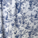 pink toile fabric. Vintage Classic fabric of an English country garden on a white background.