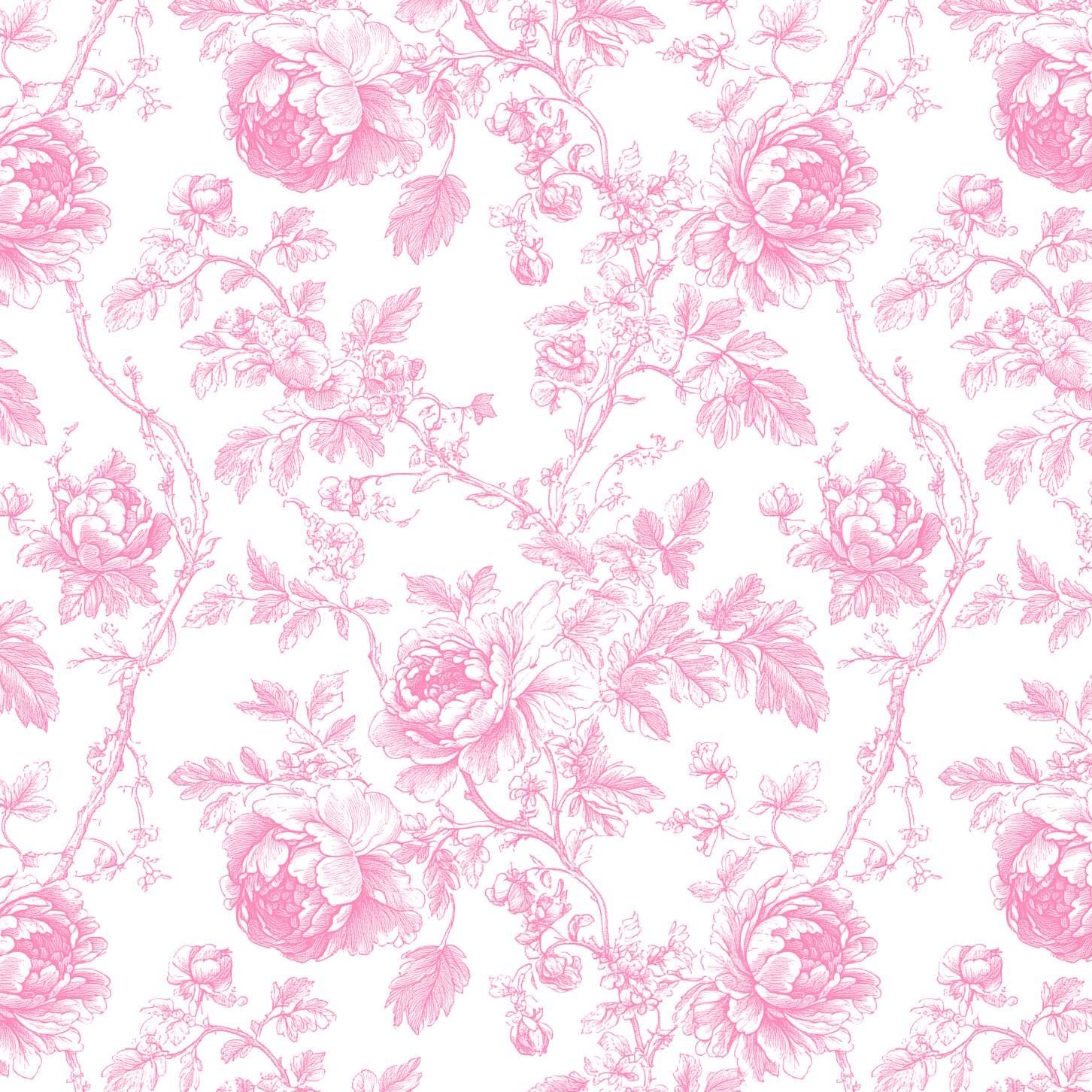 Pink Toile Fabric by the Yard. 60" wide - diy Home Decor - Premier Prints Fabric