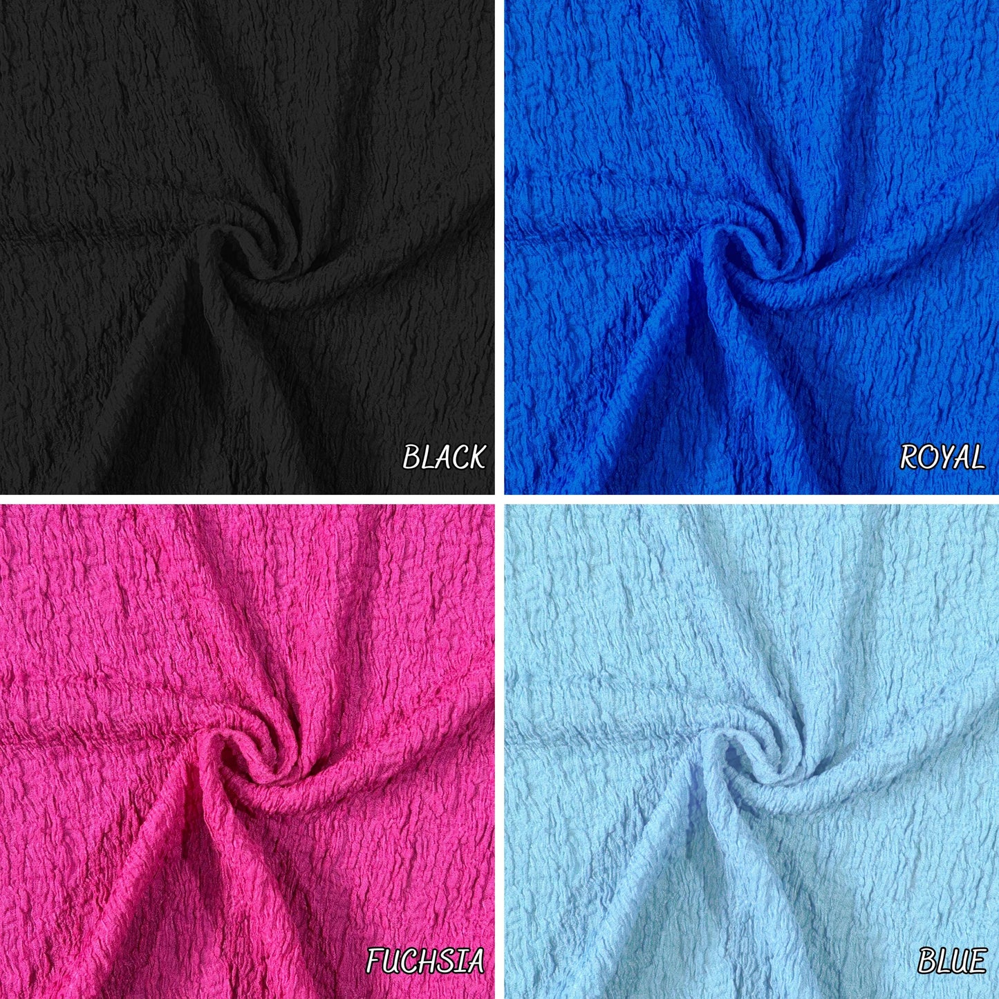 Wrinkled Textured fabric. Print Solid Color thin summer clothing fabric. cute dress.multi crepe. jaqard woven / QD-23072501