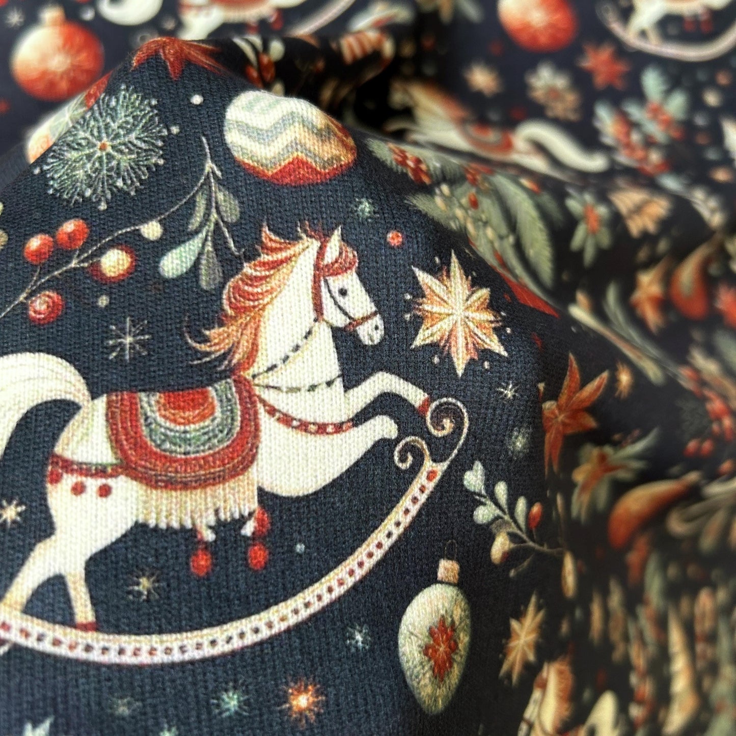 Christmasfabric, Santa Fabric, Merry  christmas ornament fabric. Printed Fabric,