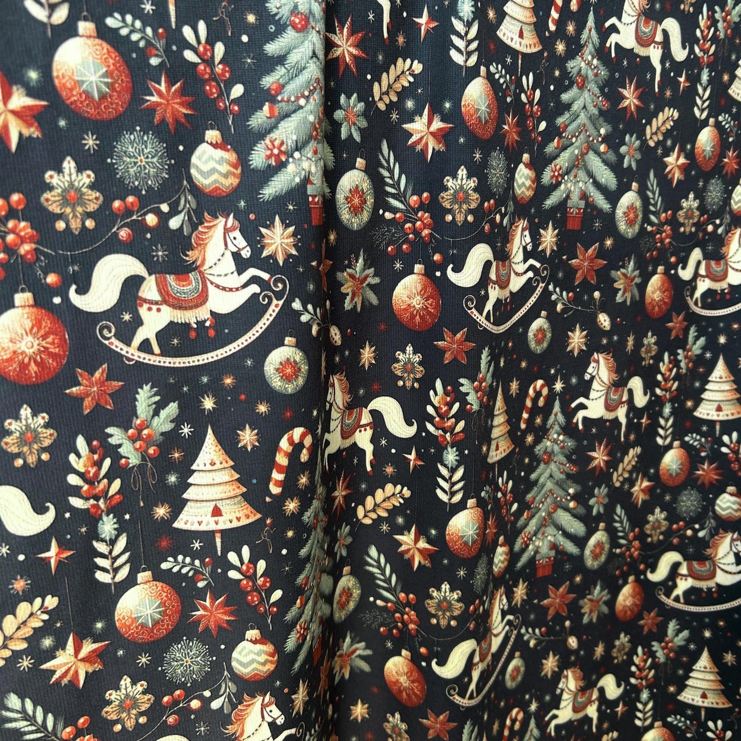 Christmasfabric, Santa Fabric, Merry  christmas ornament fabric. Printed Fabric,