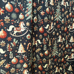 Christmasfabric, Santa Fabric, Merry  christmas ornament fabric. Printed Fabric,