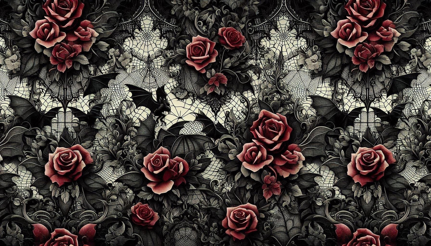 Gothic fabric. Whimsical seamless. Magic Fabric by the Yard