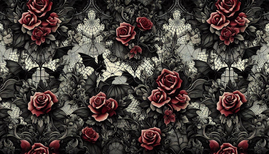 Gothic fabric. Whimsical seamless. Magic Fabric by the Yard