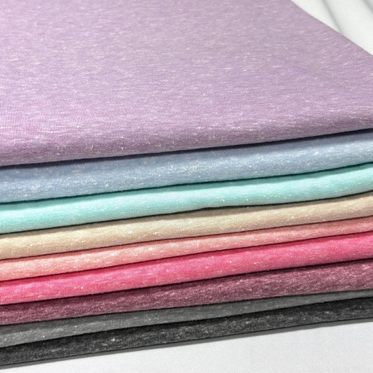 Tri French Terry Solid pink, blue, multi Color Textured Poly Fabric. 60" width. Fabric By The Yard.