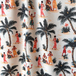 Vintage Hawaii Tiki Fabric - Soft and Lightweight 100% Poly, Ideal for Clothing, by Yard - US Shipping