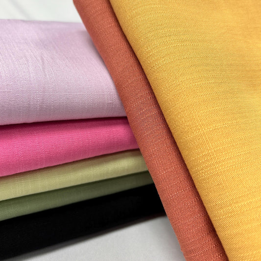 Rayon Slub- woven fabric, summer dress. natural linen feel. By-The-Yard