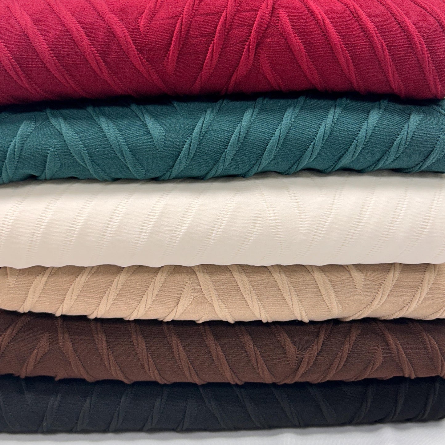 Jacquard Knit Fabric. RY 1322. Super Stretch- Soft 4-Way Stretch for Active Wear. 60" width. Fabric By The Yard.