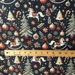 Christmasfabric, Santa Fabric, Merry  christmas ornament fabric. Printed Fabric,