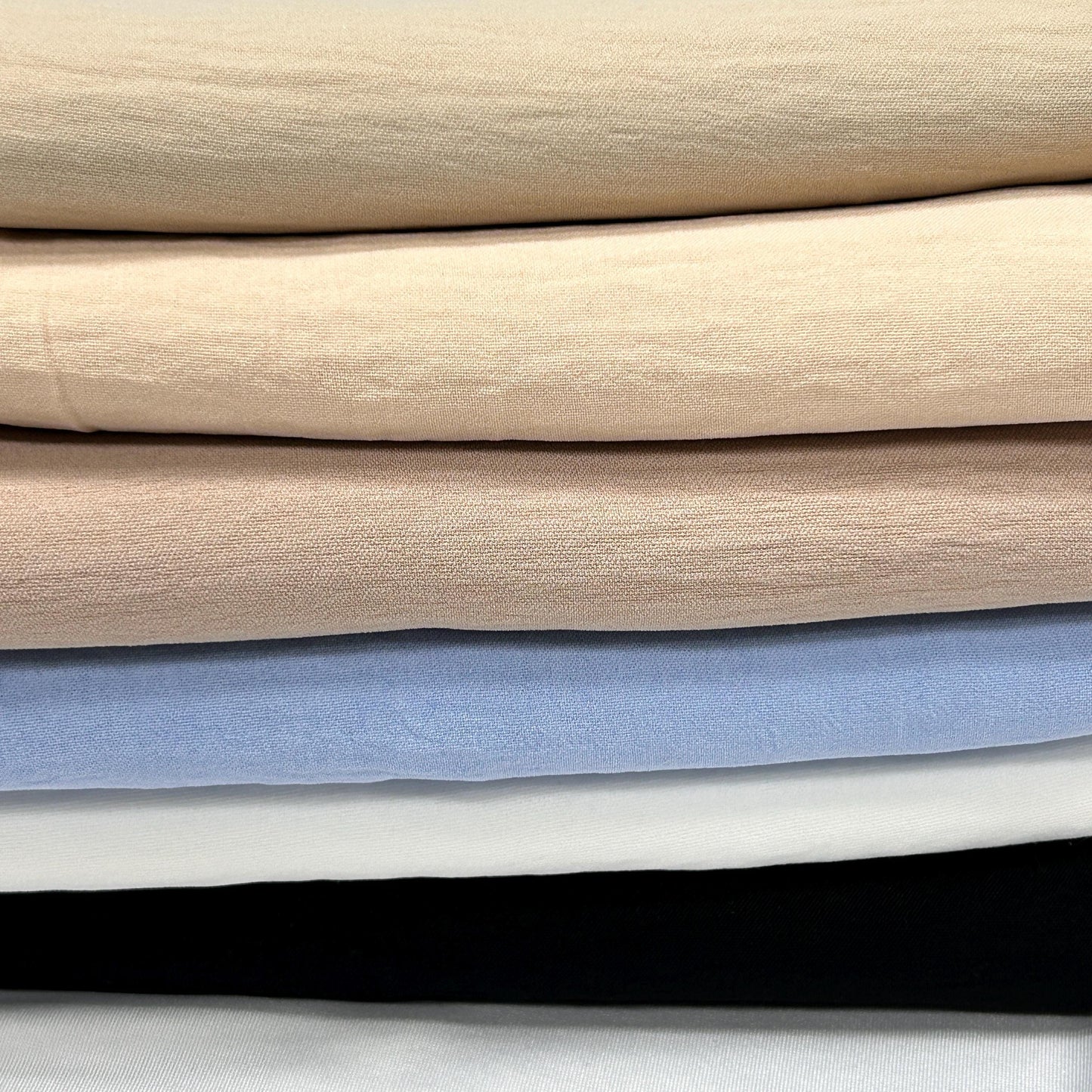 Thin Woven fabric.Milano. crush matt finish. thin stretch fabric. very smooth fit and comfy feel.
