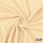5x2 Cotton Rib Solid Color. 60" width. Fabric By The Yard. Material for Clothing Trim, Cuffs, Collars - Soft T-Shirts