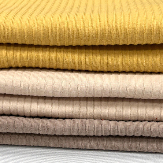 5x2 Cotton Rib Solid Color. 60" width. Fabric By The Yard. Material for Clothing Trim, Cuffs, Collars - Soft T-Shirts