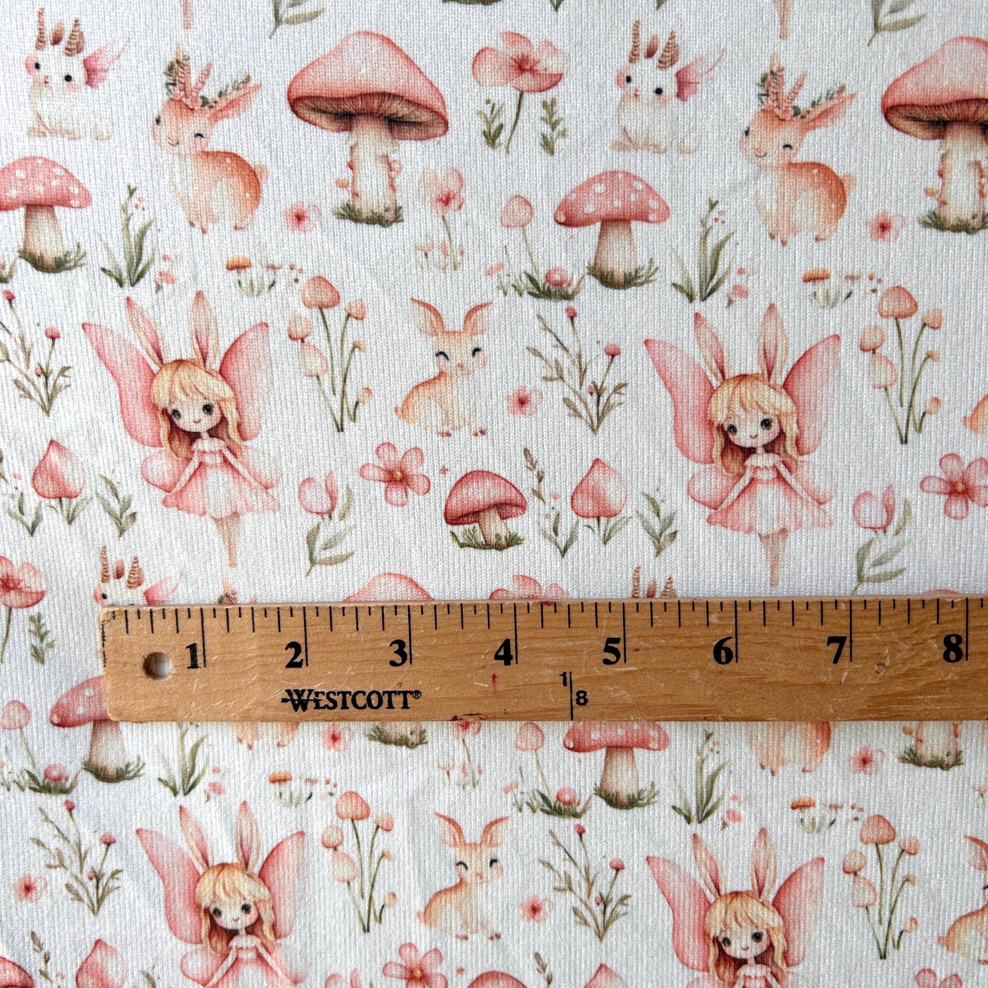 Fairy tale fabric. wonderland. watercolor illustrations of whimsical animals in Fabric By the yard