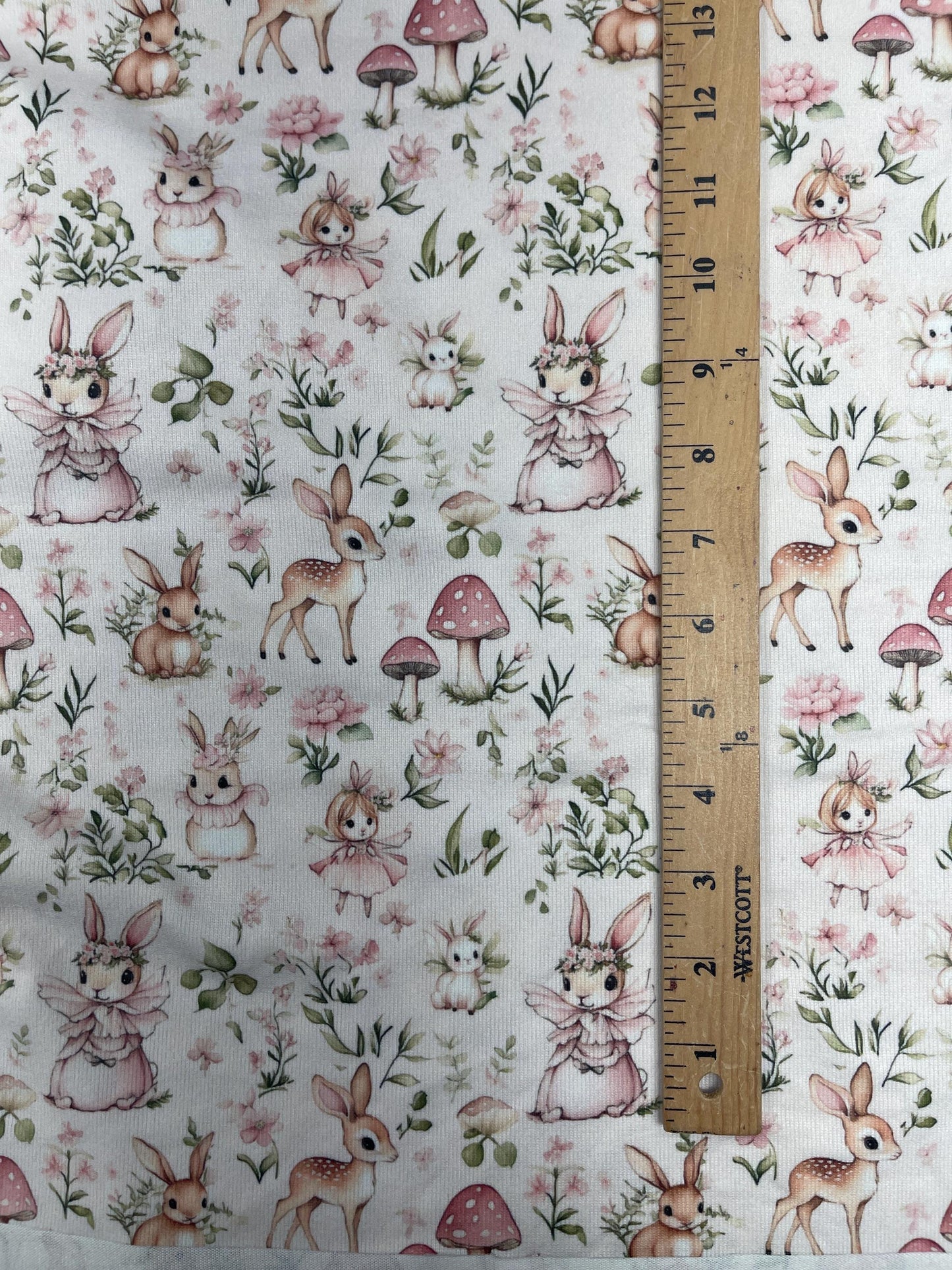 Fairy tale fabric. wonderland. watercolor illustrations of whimsical animals in Fabric By the yard