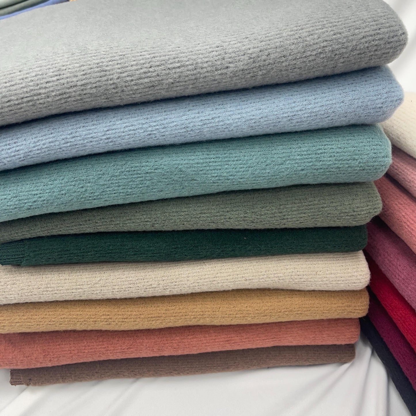 Jac-Rib brush. soft thick winter brush fabric Solid color. Fabric by yard. sweatshirts, cardigan, tops , children's wear