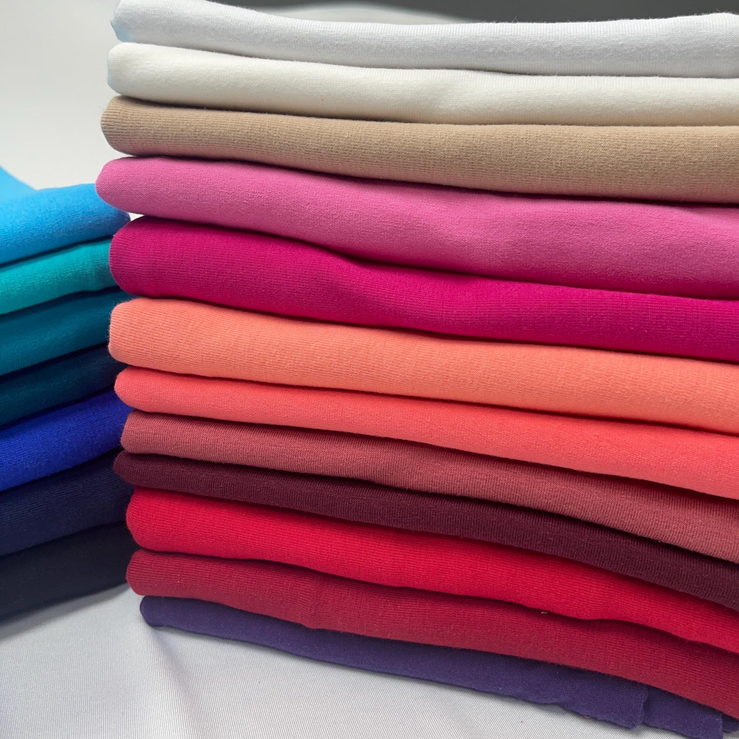 10oz Cotton Spandex Jersey Blend, Soft and Durable Stretchy.  Sold by the Yard & Bolt - Ideal for T-shirts, Dresses, Skirts and  Apparel