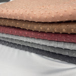 U-Jacquard Swiss Dot Knit. Jacquard Fabric, SOLIDS VARIETY, Fabric by the 1/2 Yard, Yard, or Sample, stretchy fabric