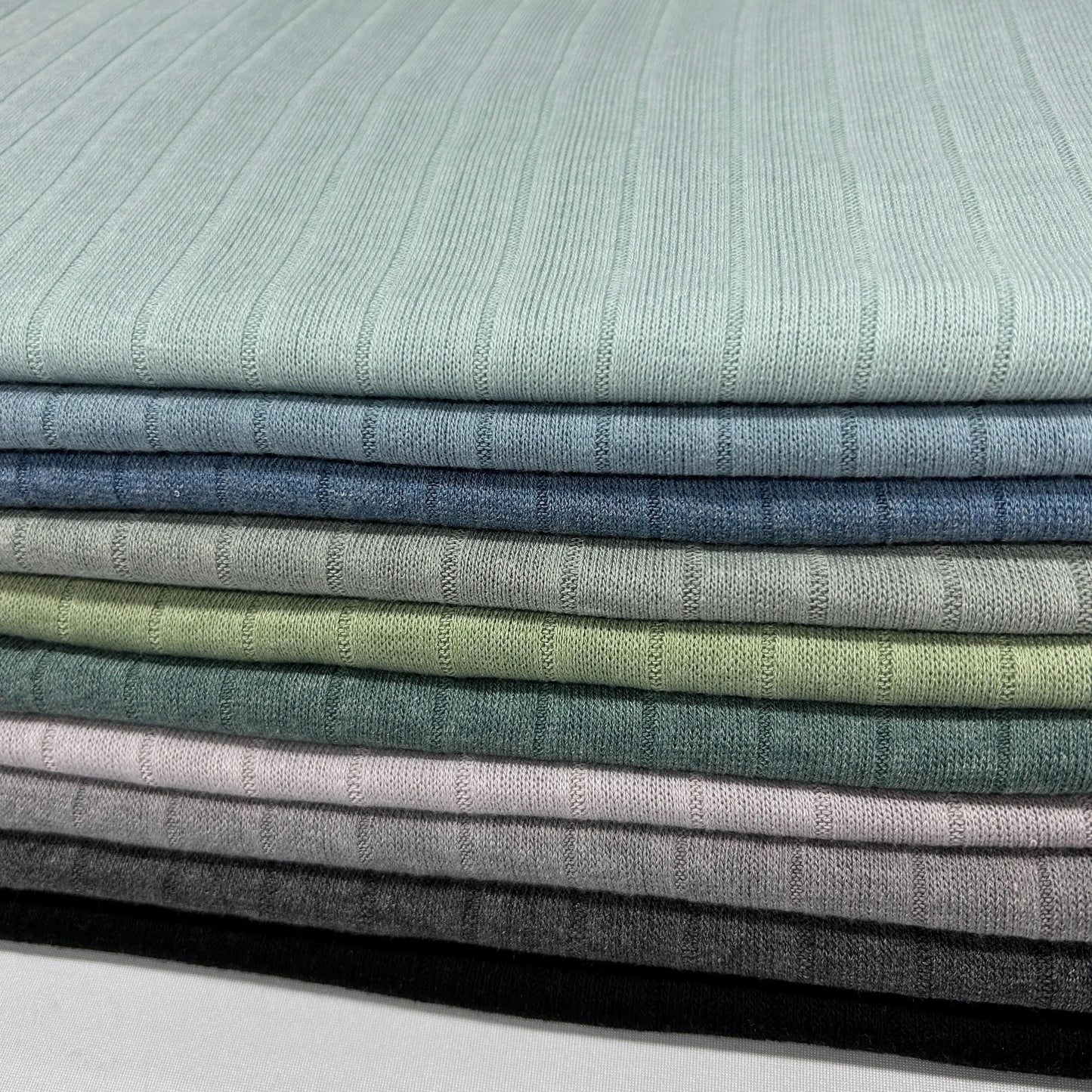 Band Rib fabric. Solids variety, fabric by yard, sweatshirts, tops , children's wear. multi color