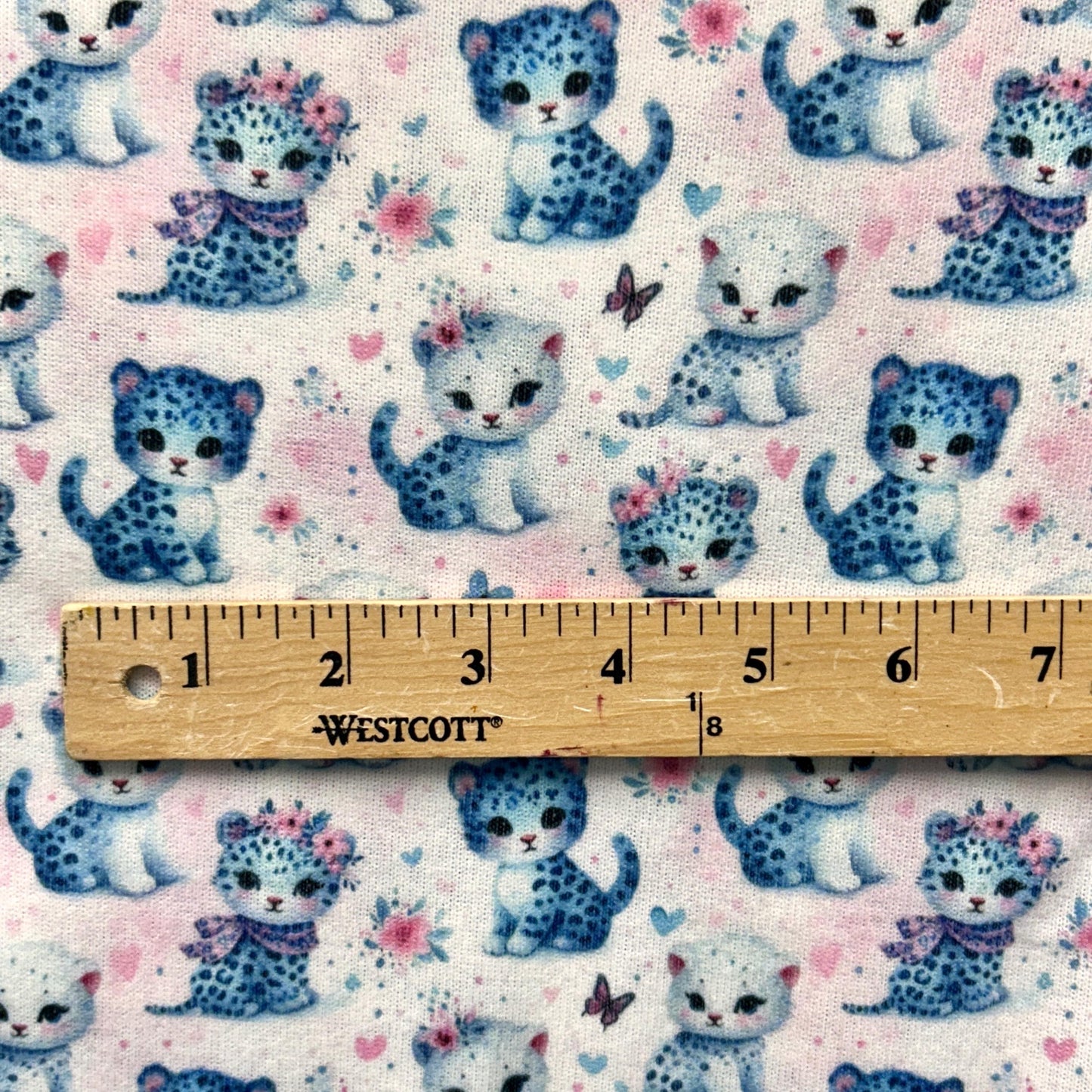 baby leopard fabric. Baby animal  Fabric by the Yard