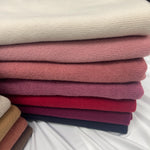 Jac-Rib brush. soft thick winter brush fabric Solid color. Fabric by yard. sweatshirts, cardigan, tops , children's wear