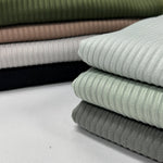 5X3 RIB - brushed DTY Rib. 60" width. Fabric By The Yard. Apparel-Fabric soft and stretch dress