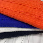 Cable knit fabric. HE-5978 Twisted Pattern Textured Poly Fabric. 60" width. Fabric By The Yard.