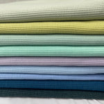 Waffle Knit fabric. Thermo-pd fabric. Soft Comfortable Brushed Stripe Elastane Viscose Polyester. sweatshirts, tops , children's wear