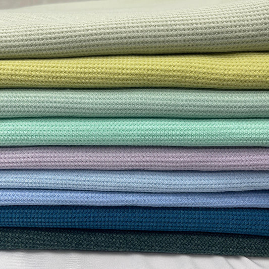 Waffle Knit fabric. Thermo-pd fabric. Soft Comfortable Brushed Stripe Elastane Viscose Polyester. sweatshirts, tops , children's wear