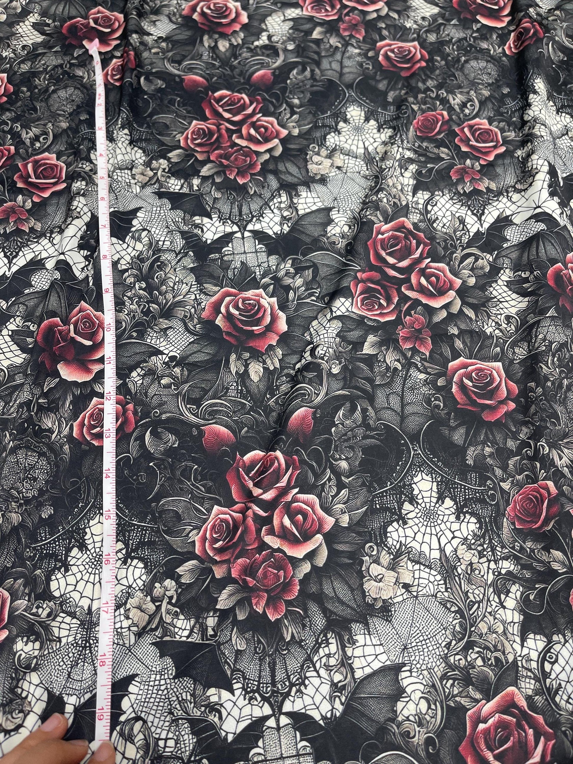 Gothic fabric. Whimsical seamless. Magic Fabric by the Yard