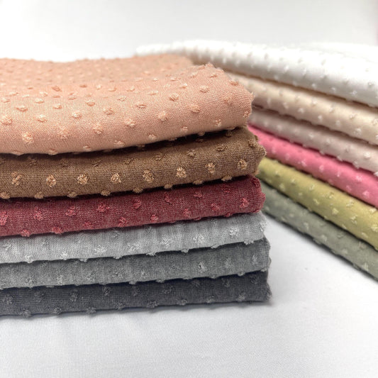 U-Jacquard Swiss Dot Knit. Jacquard Fabric, SOLIDS VARIETY, Fabric by the 1/2 Yard, Yard, or Sample, stretchy fabric