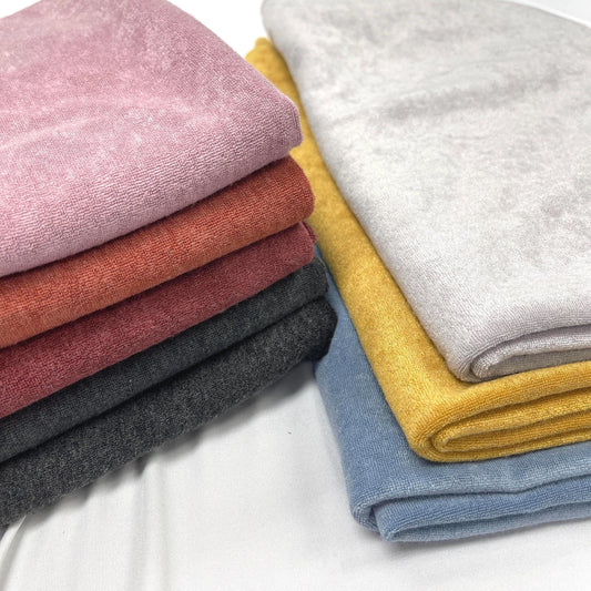Thin Loop Terry fabric. Thin Towel Fabric. Solid color. Fabric by yard. sweatshirts, tops , children's wear