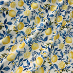 Italian fabric. print, lemon tree, fashion fabric, special design, summer fabric, clothing,home decoration Fabric.