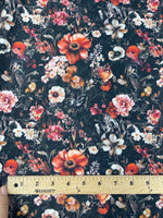 Dark Moody Fabric by the yard dark floral pillow fabric for moody décor french noir floral linen modern gothic glamorous black floral